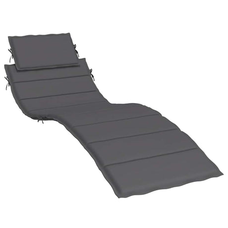 Vidaxl ligbedkussen 186x58x4 cm oxford stof antracietkleurig