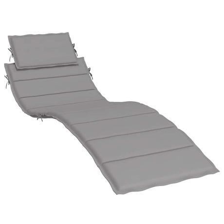 Vidaxl ligbedkussen 186x58x4 cm oxford stof grijs
