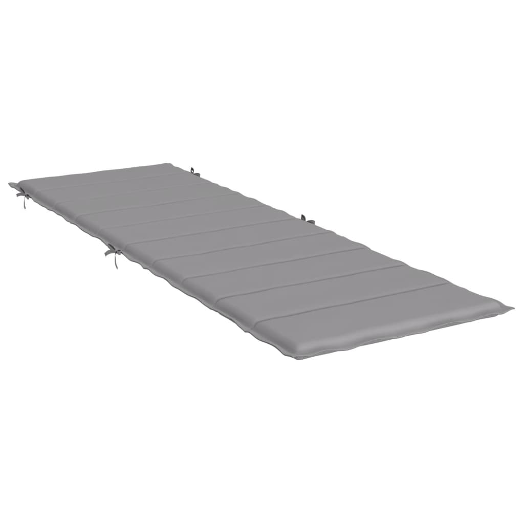 Vidaxl ligbedkussen 186x58x3 cm oxford stof grijs