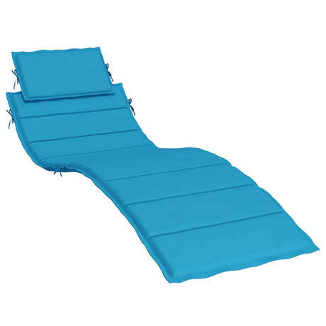 Vidaxl ligbedkussen 186x58x4 cm oxford stof blauw
