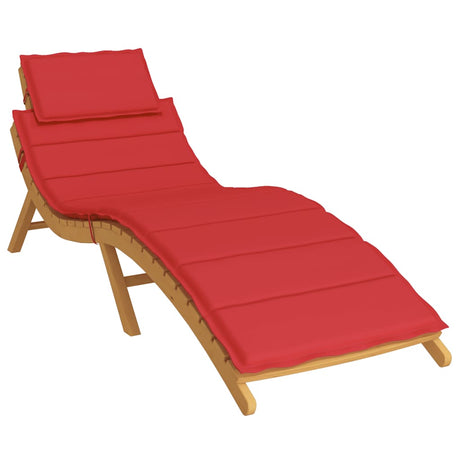 Vidaxl ligbedkussen 186x58x4 cm oxford stof rood