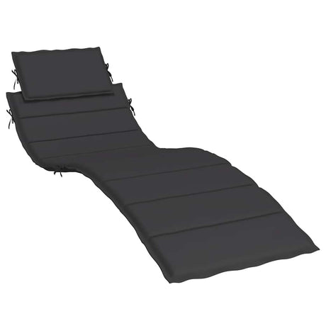 Vidaxl ligbedkussen 186x58x4 cm oxford stof zwart