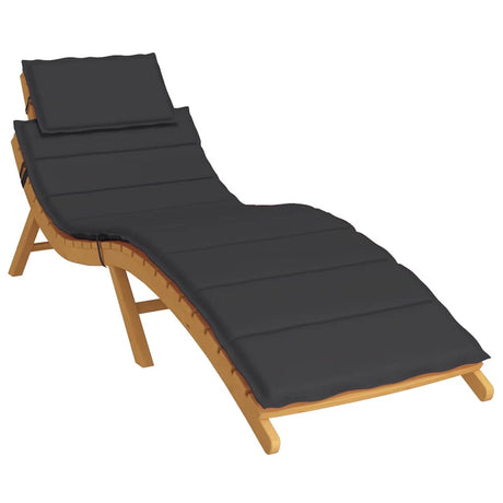 Vidaxl ligbedkussen 186x58x4 cm oxford stof zwart