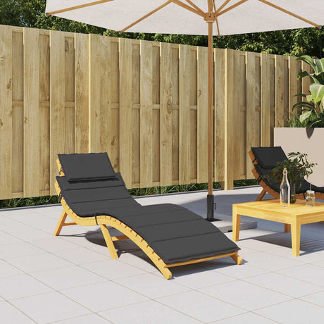 Vidaxl ligbedkussen 186x58x4 cm oxford stof zwart