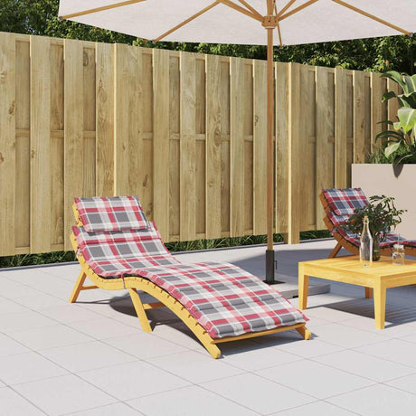 Vidaxl ligbedkussen 186x58x4 cm oxford stof ruitpatroon rood