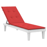 Vidaxl terrasstoelkussen (75+105)x50x4 cm rood
