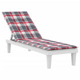 Vidaxl terrasstoelkussen ruitpatroon (75+105)x50x4 cm rood