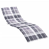 Vidaxl ligbedkussen200x60x3 cm oxford stof ruitpatroon grijs