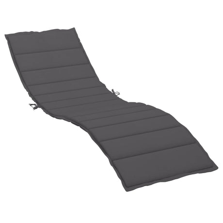 Vidaxl ligbedkussen 200x70x3 cm oxford stof antracietkleurig