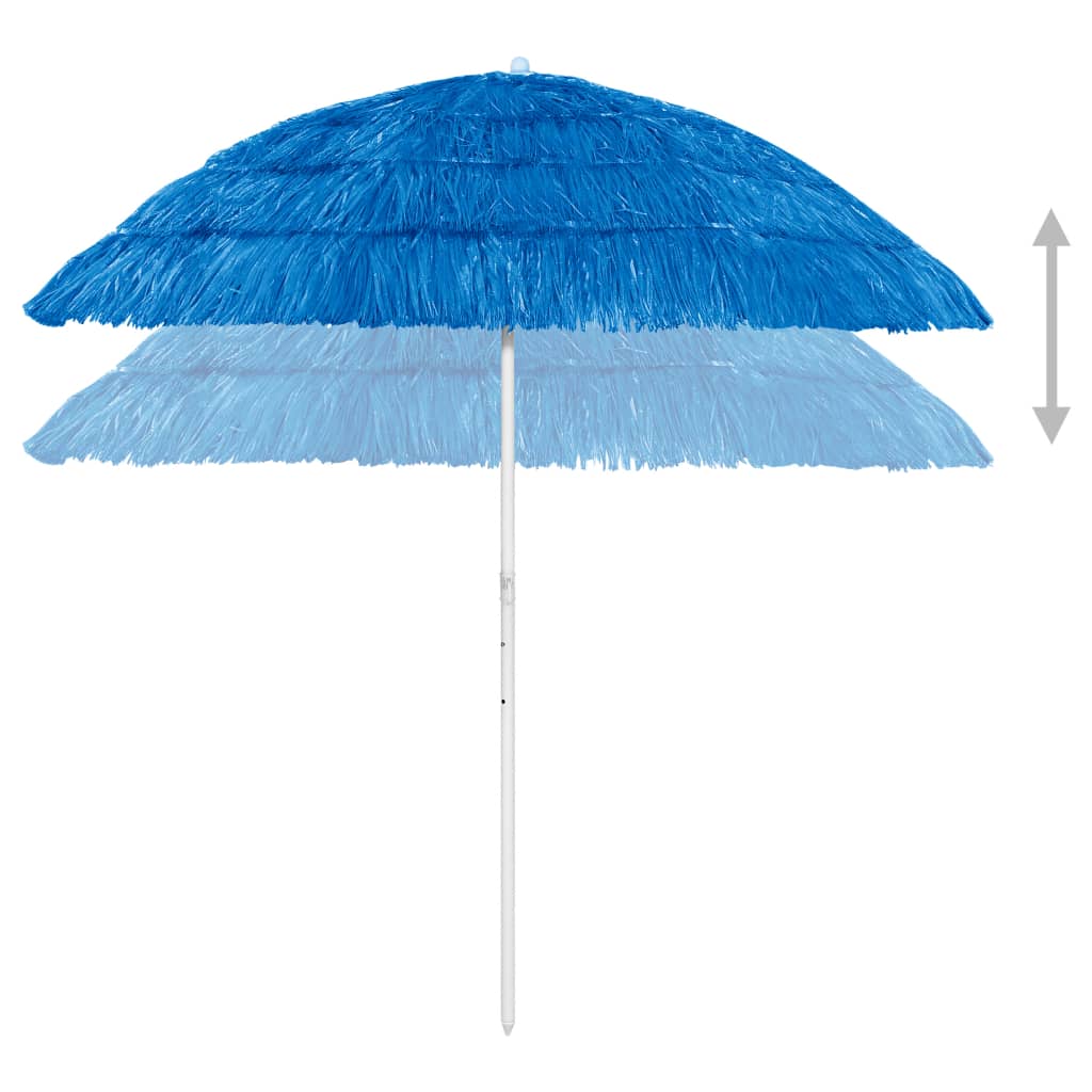 VidaXL Strandparasol Hawaï 240 cm blauw