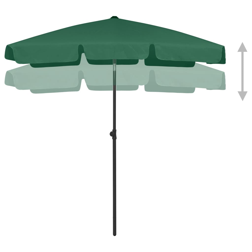 VidaXL Strandparasol 180x120 cm groen