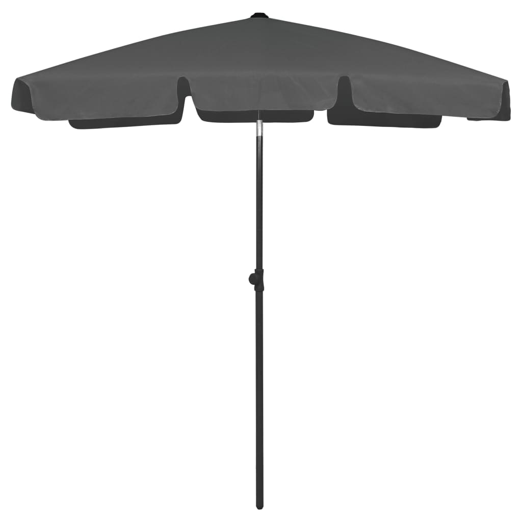 Vidaxl strandparasol 180x120 cm antracietkleurig