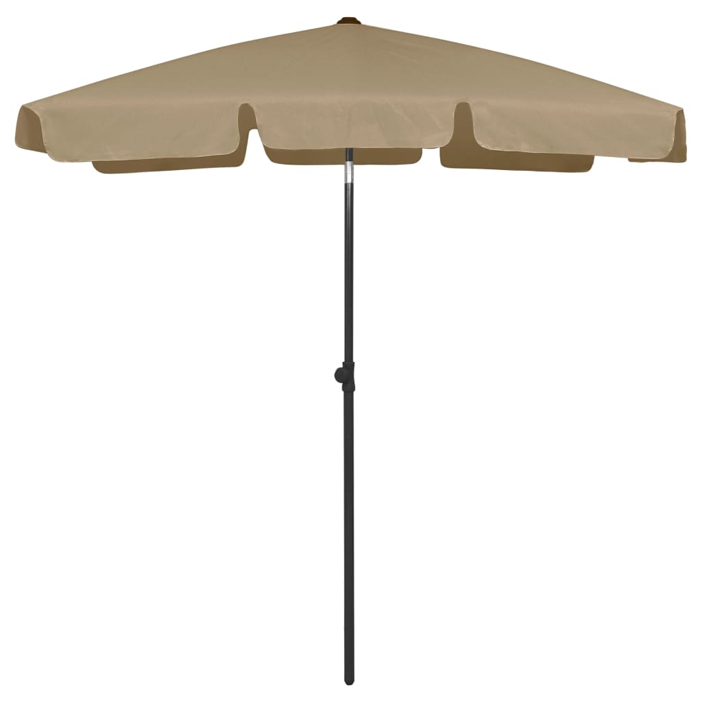 Vidaxl strandparasol 180x120 cm taupe