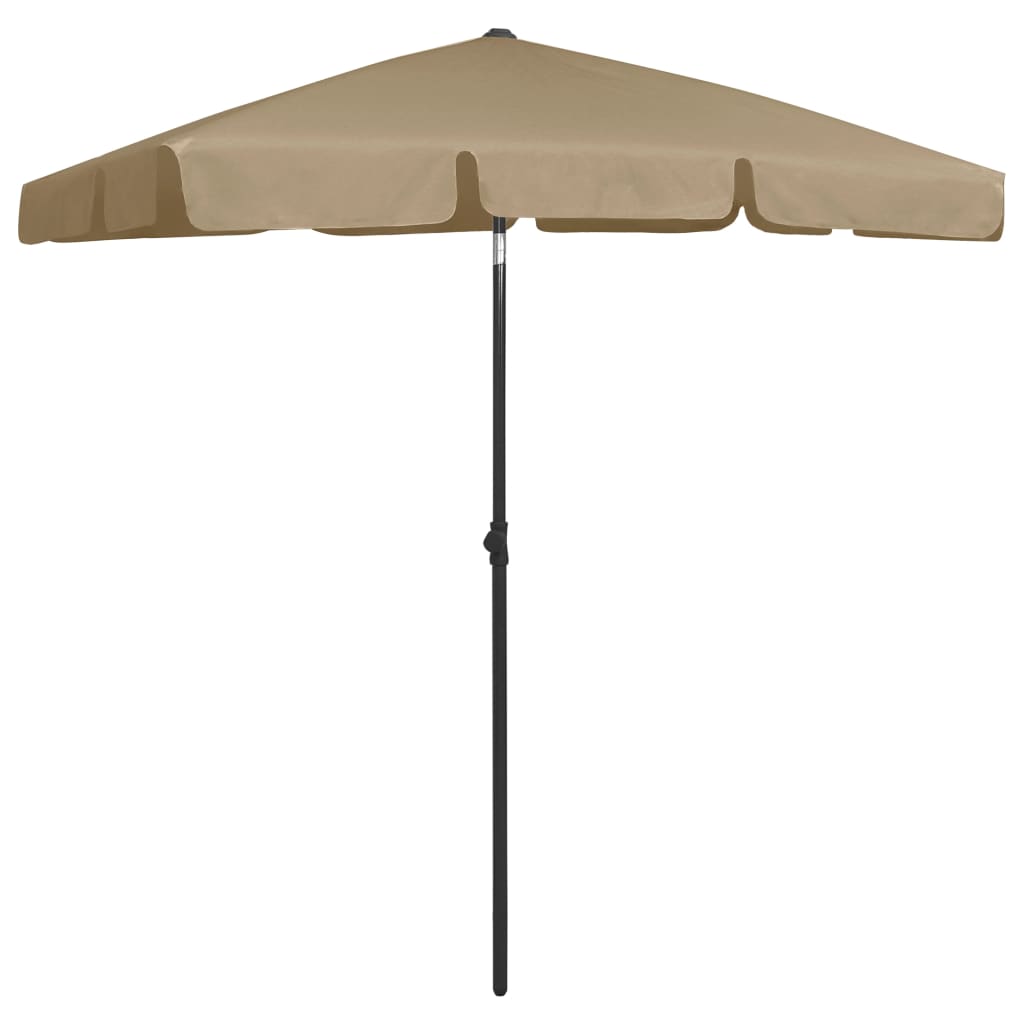 Vidaxl strandparasol 180x120 cm taupe