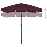 Vidaxl strandparasol 180x120 cm bordeauxrood