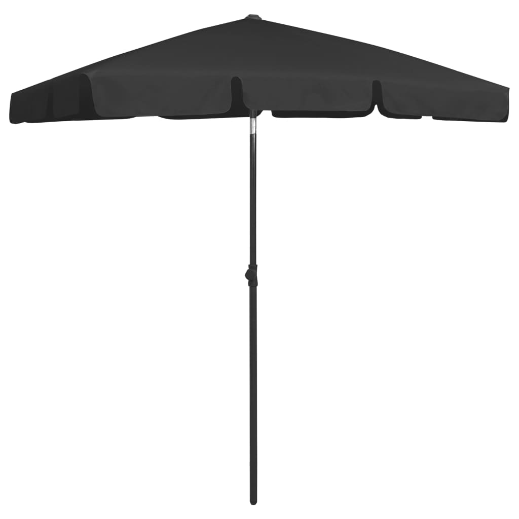 VidaXL Strandparasol 180x120 cm zwart