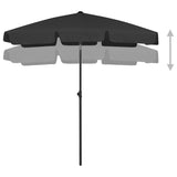 VidaXL Strandparasol 180x120 cm zwart