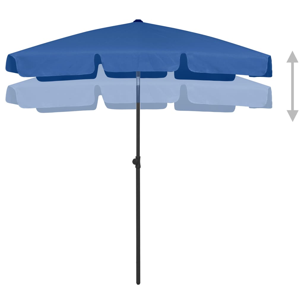 Vidaxl strandparasol 180x120 cm azuurblauw