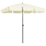 Vidaxl strandparasol 200x125 cm zandgeel