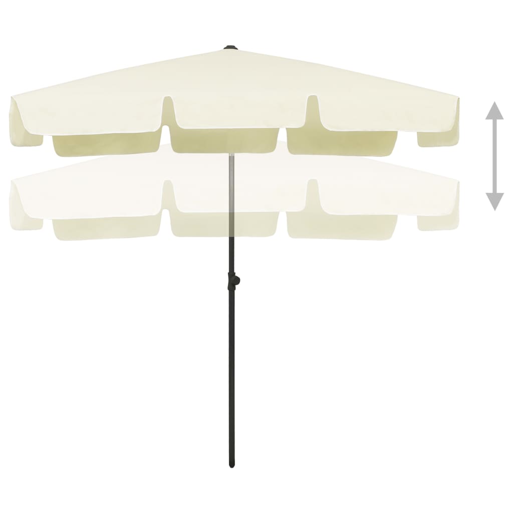 Vidaxl strandparasol 200x125 cm zandgeel