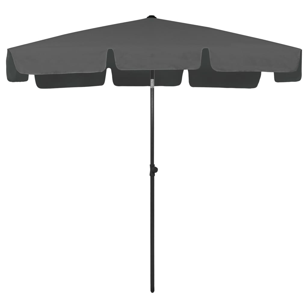 Vidaxl strandparasol 200x125 cm antracietkleurig