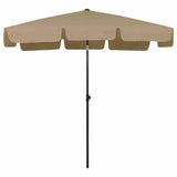 Vidaxl strandparasol 200x125 cm taupe