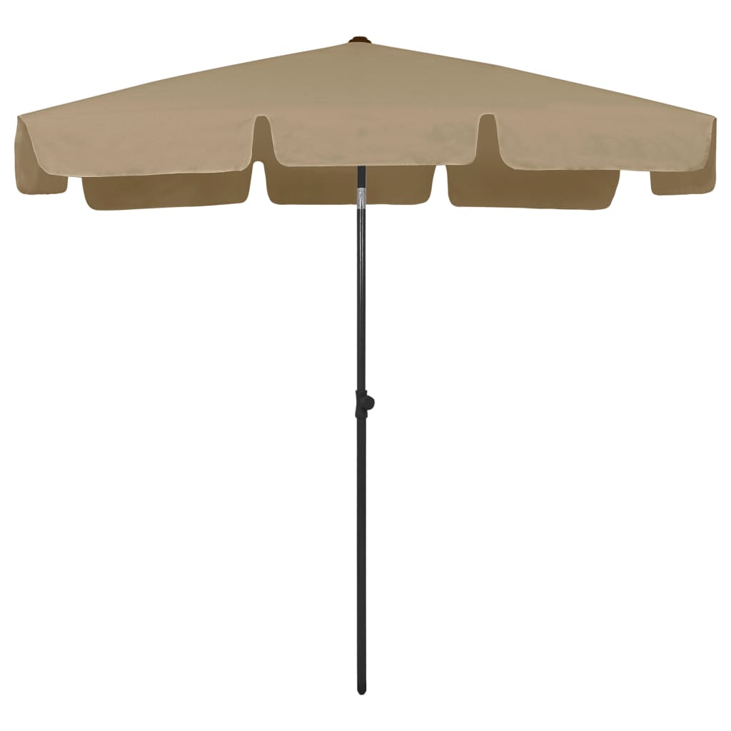 Vidaxl strandparasol 200x125 cm taupe