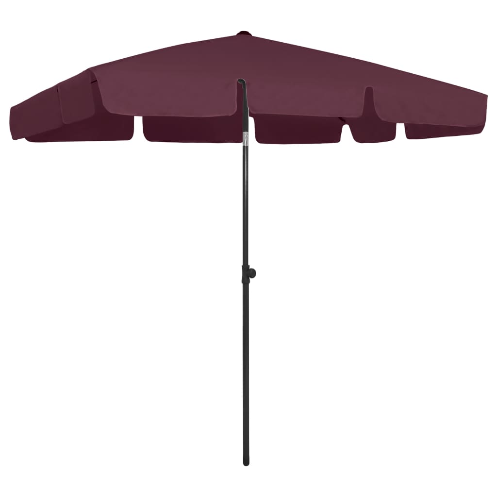 Vidaxl strandparasol 200x125 cm bordeauxrood