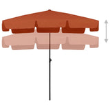 VidaXL Strandparasol 200x125 cm terracotta