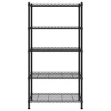Vidaxl opbergrek 5-laags 250 kg 90x35x180 cm zwart