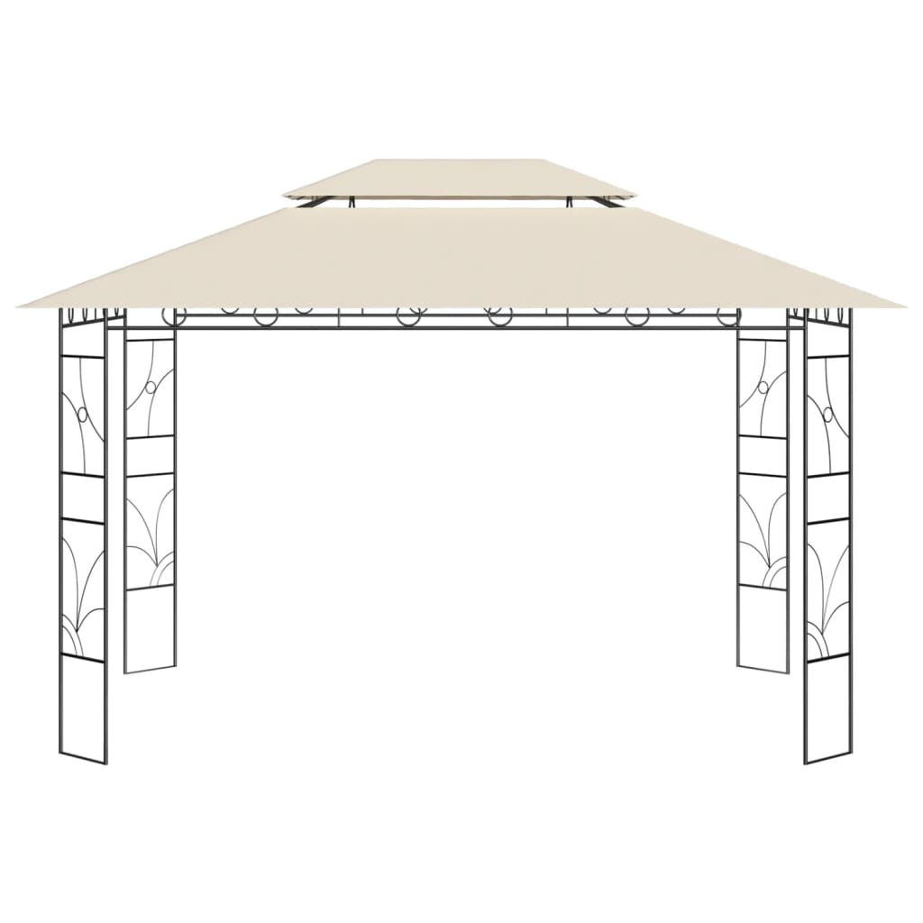 Vidaxl prieel 160 g m² 4x3x2,7 m crèmekleurig