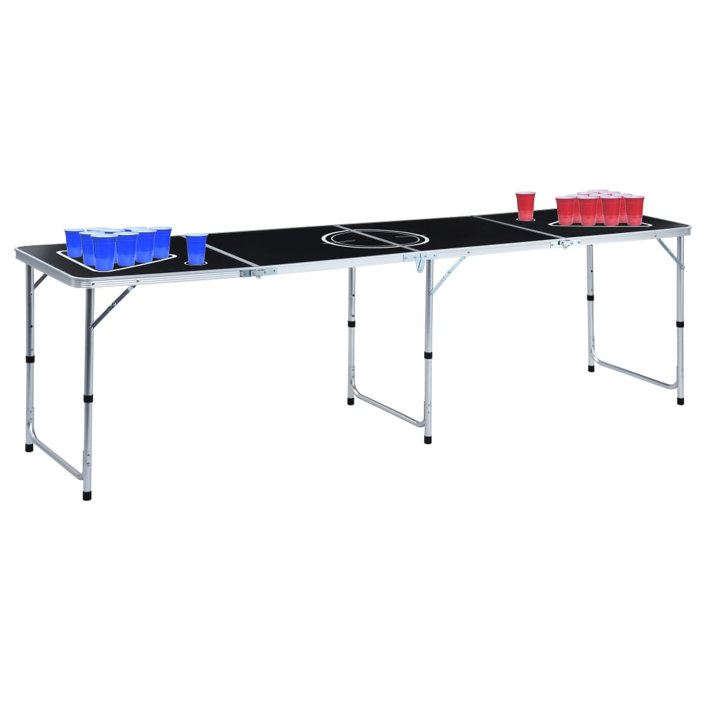 VidaXL Bierpongtafel met bekers en ballen inklapbaar 240 cm