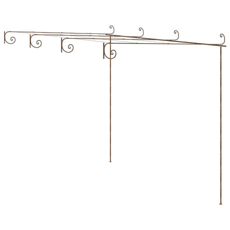 Vidaxl tuinpergola 4x3x2,5 m ijzer antiekbruin