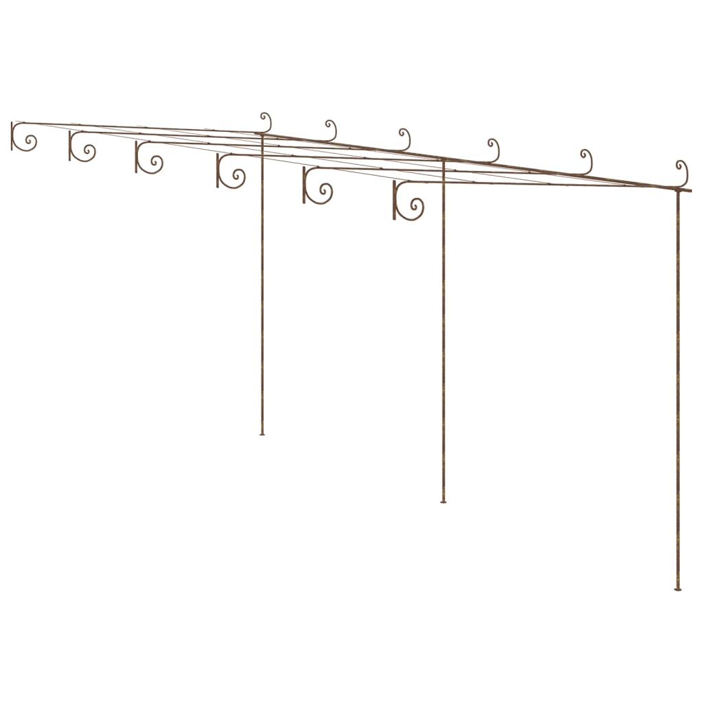 Vidaxl tuinpergola 6x3x2,5 m ijzer antiekbruin