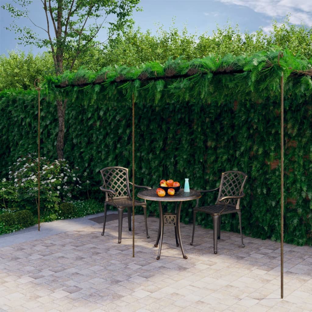 Vidaxl tuinpergola 6x3x2,5 m ijzer antiekbruin