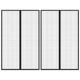 Vidaxl insectendeurgordijnen 2 st magnetisch 220x130 cm zwart