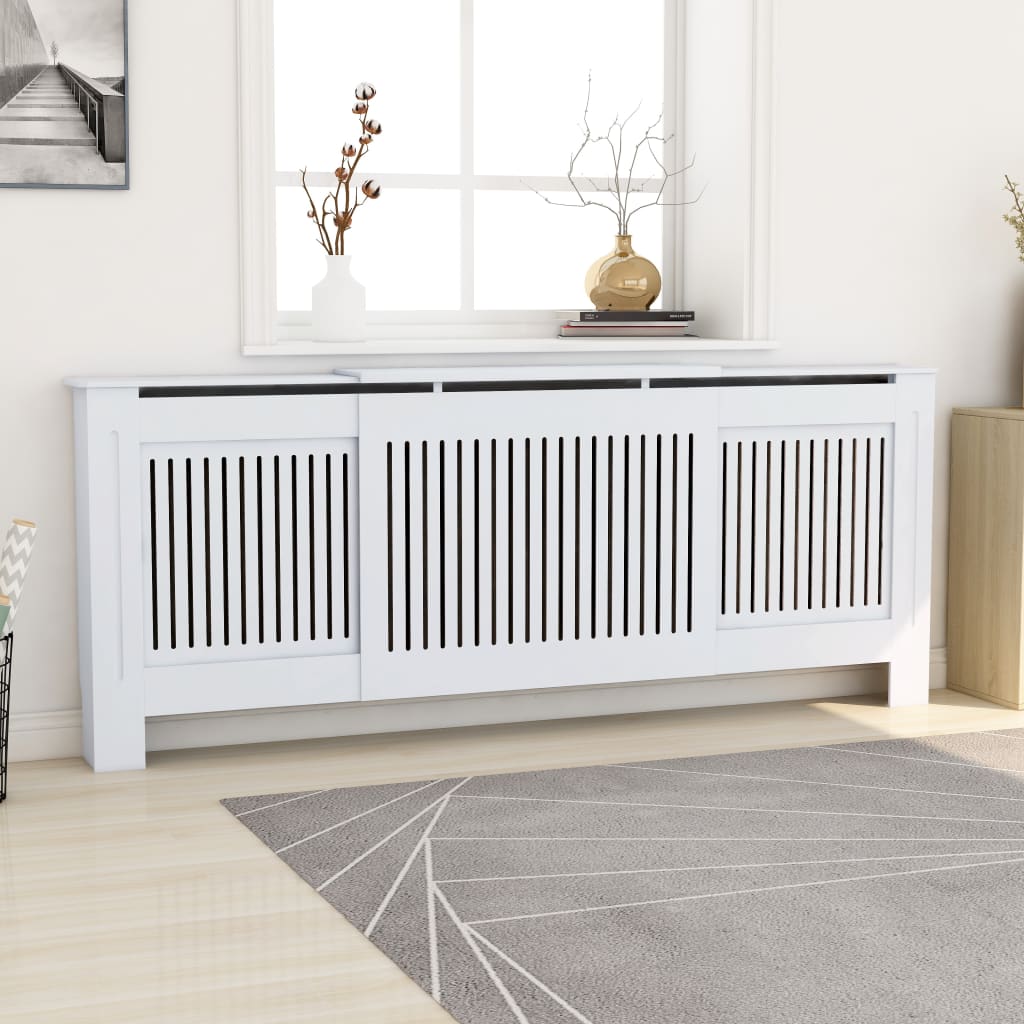 Vidaxl radiatorombouw 205 cm mdf wit