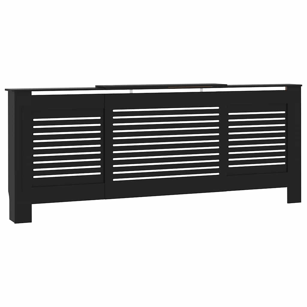 Vidaxl radiatorombouw 205 cm mdf zwart