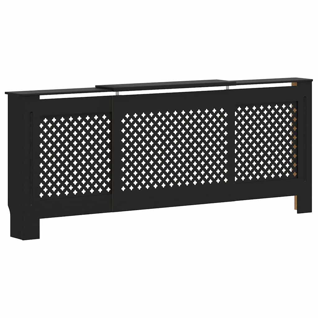 Vidaxl radiatorombouw 205 cm mdf zwart