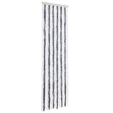 Vidaxl vliegengordijn 56x200 cm chenille grijs en wit