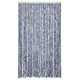 Vidaxl vliegengordijn 118x220 cm chenille blauw en wit