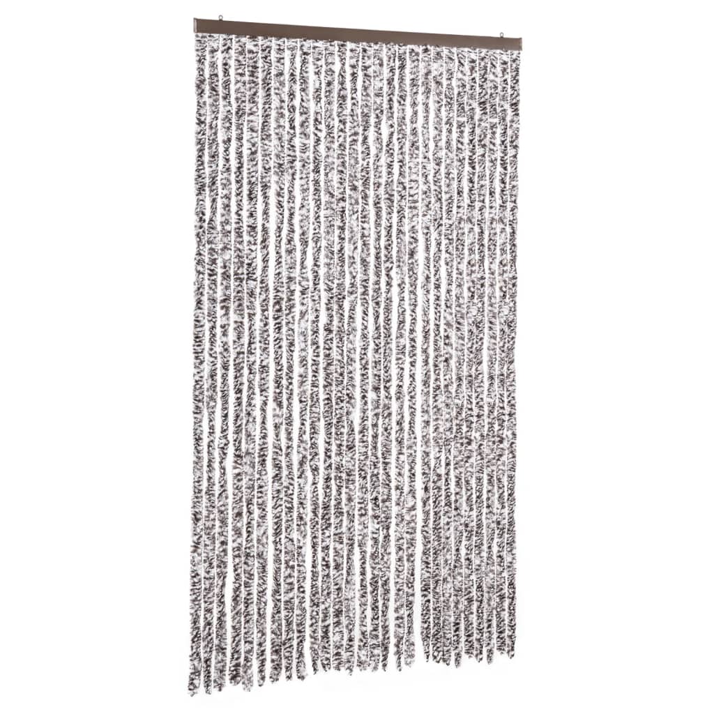 Vidaxl vliegengordijn 118x220 cm chenille bruin en beige