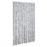 Vidaxl vliegengordijn 118x220 cm chenille wit en grijs