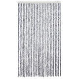 Vidaxl vliegengordijn 118x220 cm chenille wit en grijs