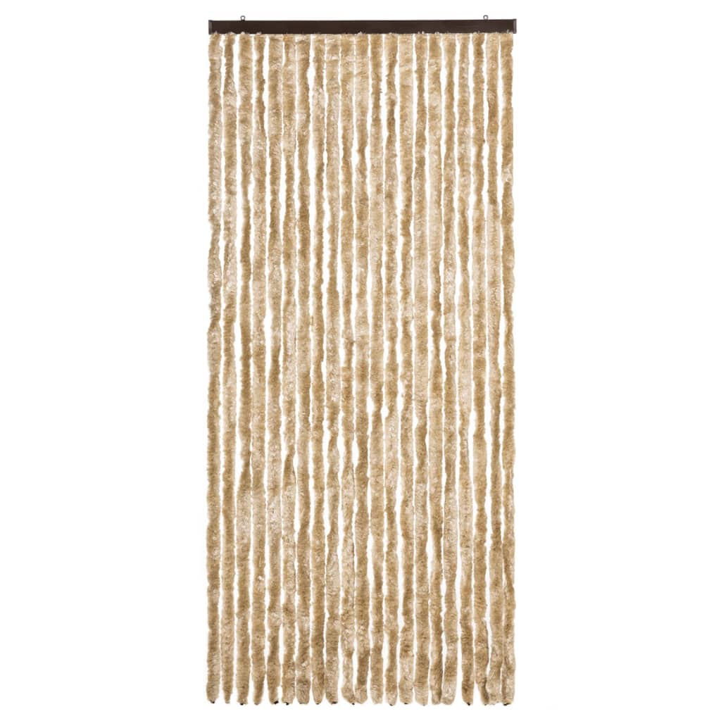 VidaXL Vliegengordijn 90x200 cm chenille beige