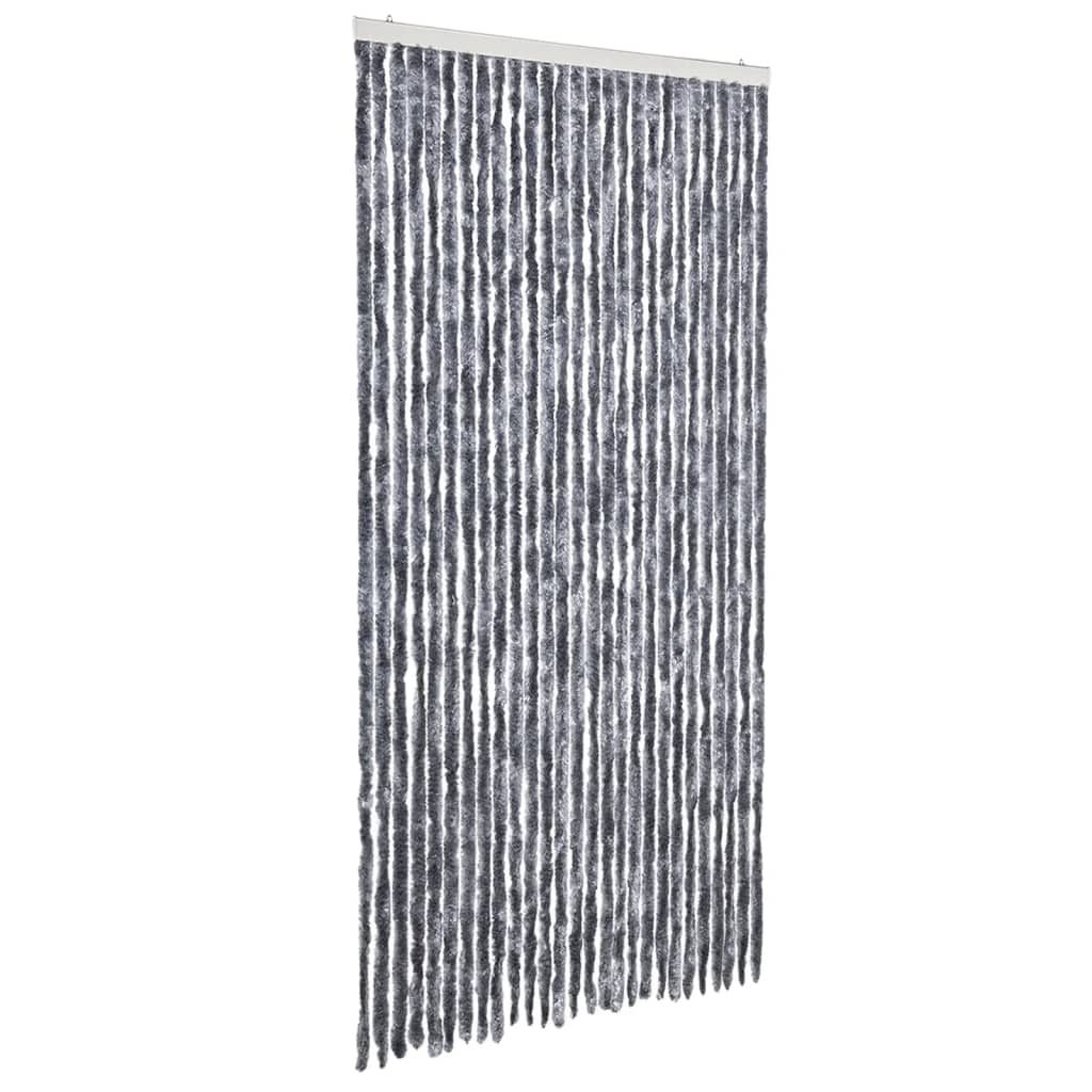 Vidaxl vliegengordijn 118x220 cm chenille zilverkleurig