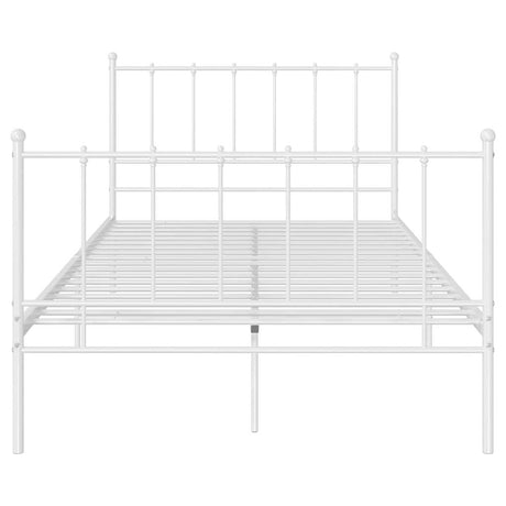 Vidaxl bedframe metaal wit 120x200 cm