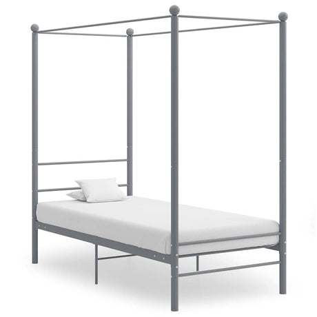 Vidaxl hemelbedframe metaal grijs 90x200 cm