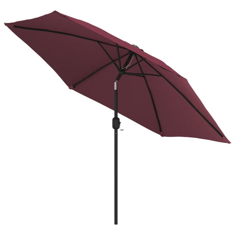 VidaXL Parasol met metalen paal 300 cm bordeauxrood