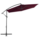 VidaXL Zweefparasol met aluminium paal 300 cm bordeauxrood